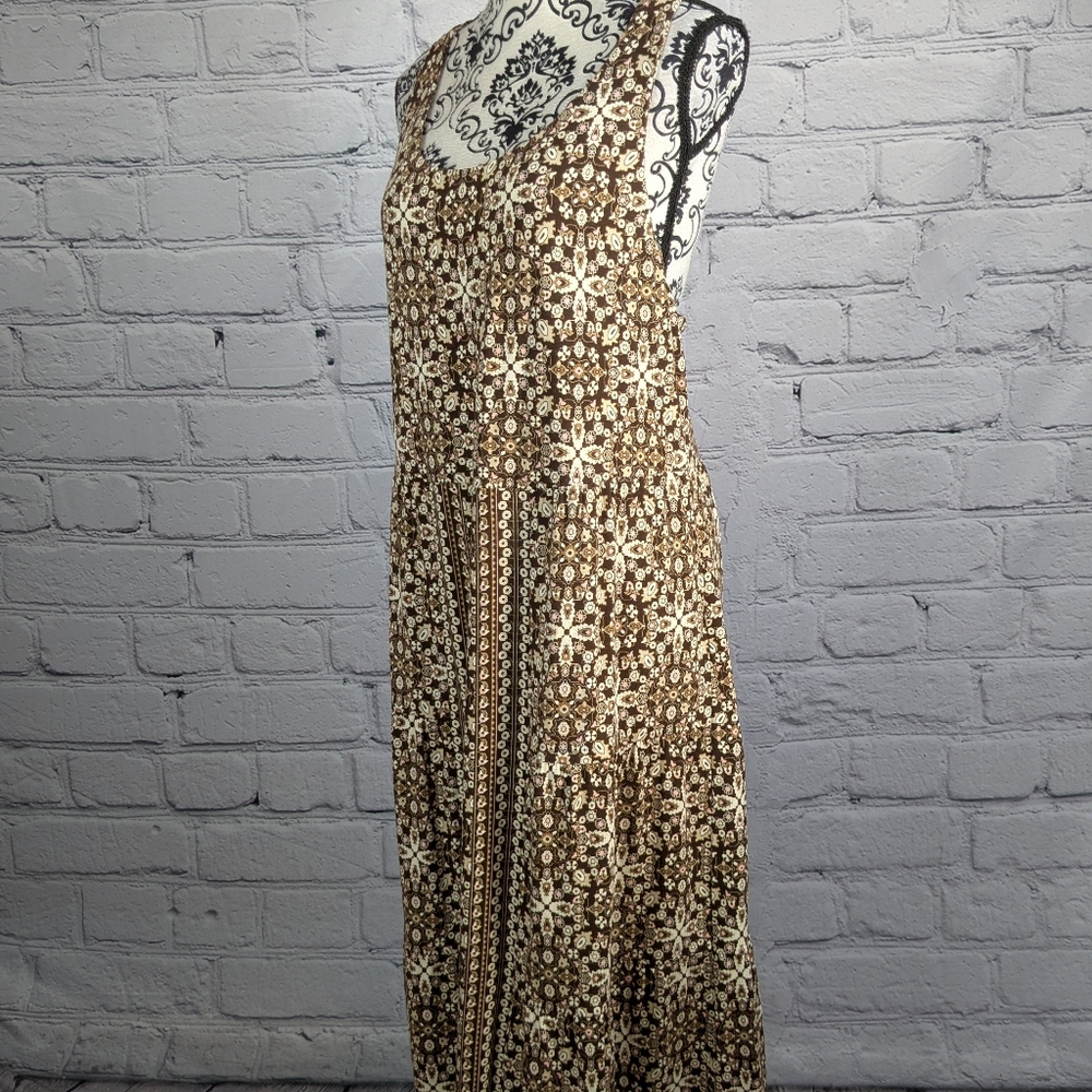 J Jill women's Sleeveless maxi dress Floral Print Stretch Knit L sleeveless b6 - Picture 9 of 10